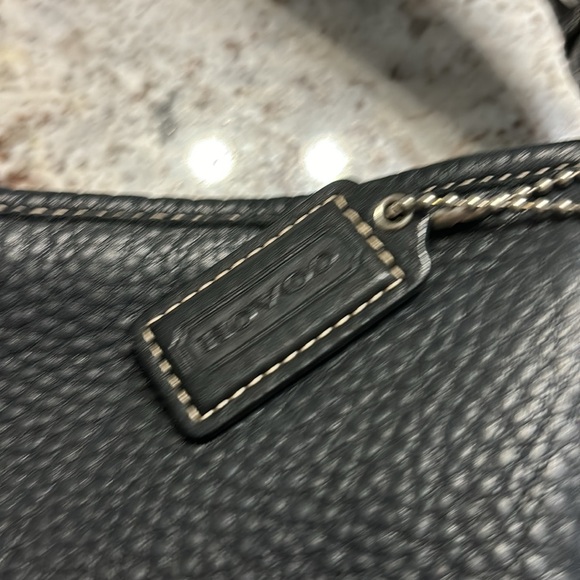 Coach black pebbled leather hobo. - Picture 5 of 9
